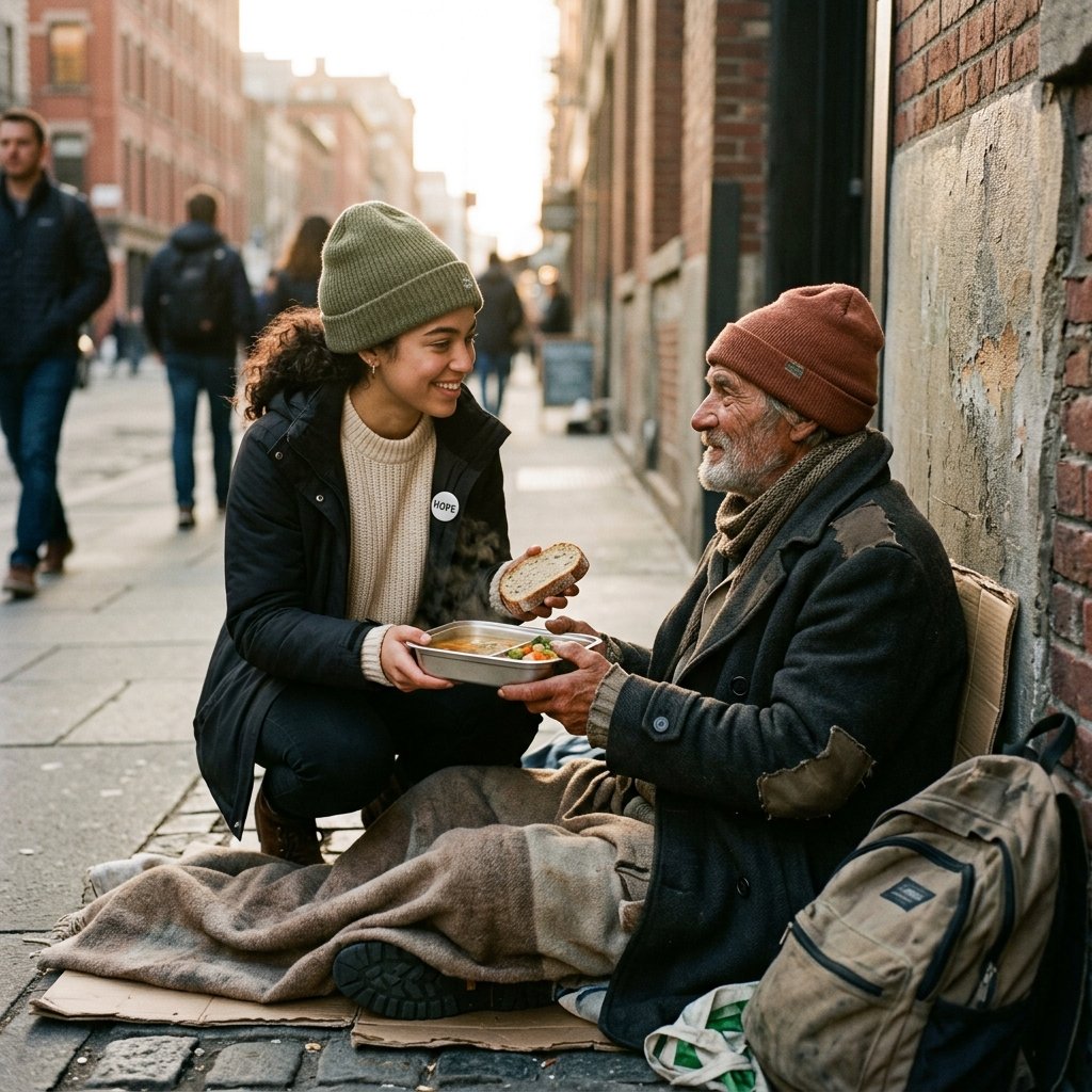 A warm meal, shared
