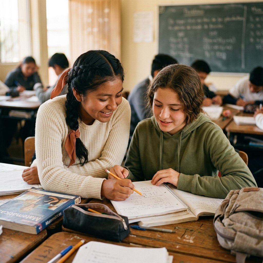 Students lifting students